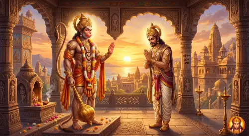 हनुमान जी और विभीषण का मिलन